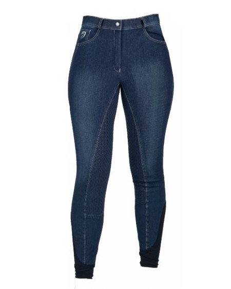 Horka Junior Jeans rijbroek Roma, blauw