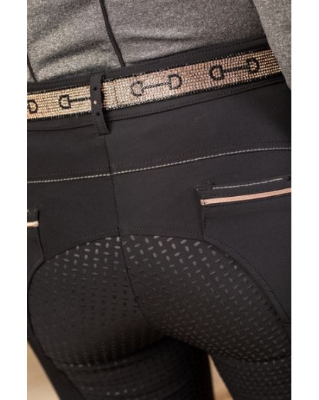 Harry's Horse Rijbroek Denici Cavalli Rosegold Full Grip, Zwart