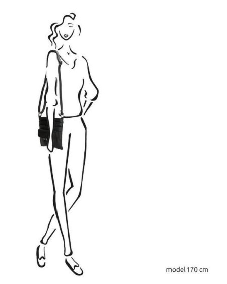 Old West schoudertas Houston 17101, Zwart