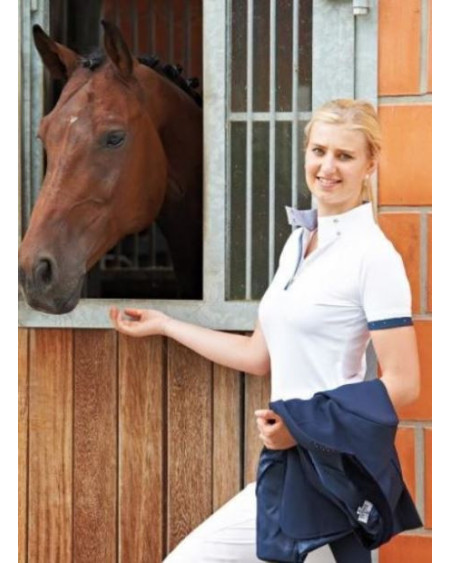 Busse wedstrijdshirt Leipzig, Wit-navy