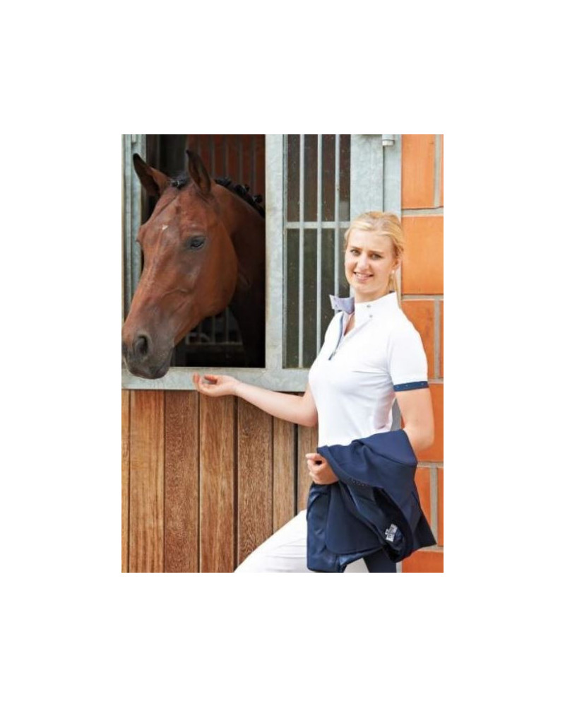 Busse wedstrijdshirt Leipzig, Wit-navy