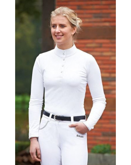 Busse wedstrijdshirt Lemgo LS (lange mouw), Wit-Zilver