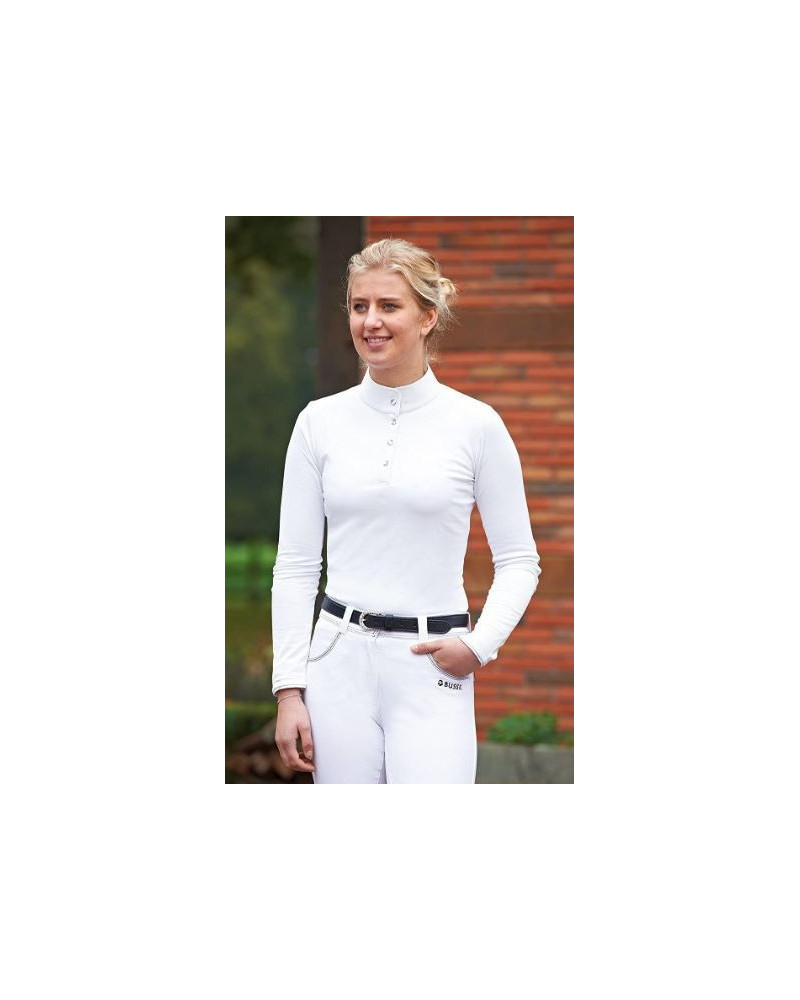 Busse wedstrijdshirt Lemgo LS (lange mouw), Wit-Zilver