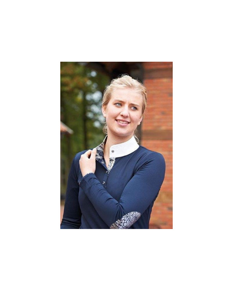 Busse wedstrijdshirt Lemgo LS (lange mouw), Navy-Zilver