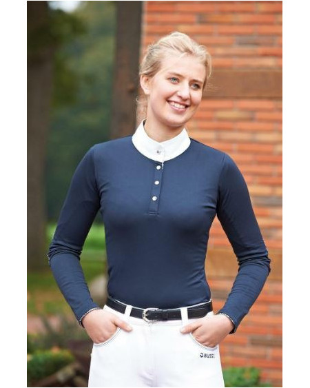 Busse wedstrijdshirt Lemgo LS (lange mouw), Navy-Zilver