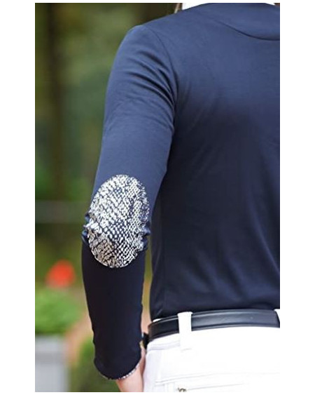 Busse wedstrijdshirt Lemgo LS (lange mouw), Navy-Zilver