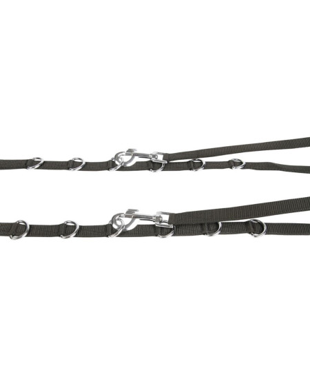 HH bijzetteugels verstelbaar met elastiek, Zwart