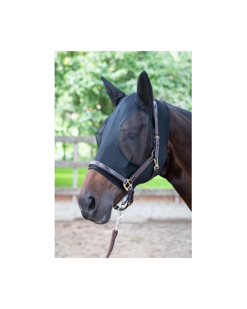 Harry's Horse vliegenmasker SkinFit met oren, Zwart