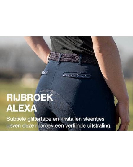 Horka rijbroek Alexa, Siliconen Zitvlak, Donkerblauw
