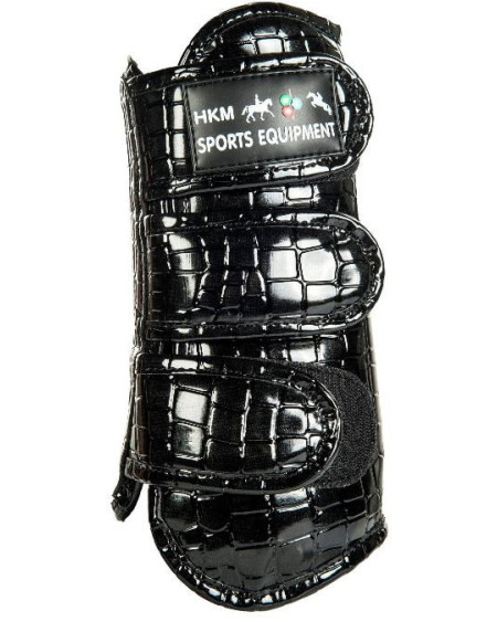 HKM peesbeschermers Premium Croco, Zwart