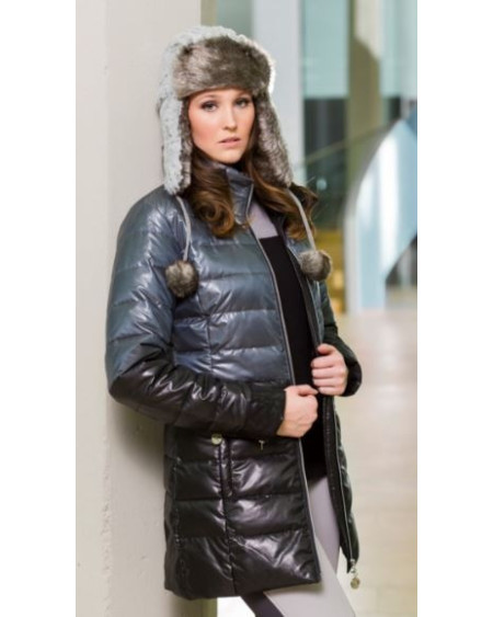 HKM gewatteerde Arctic Nylon jas, grijs/zwart