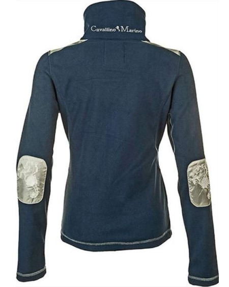 Cavallino Marino fleecejack Verona, navy/zilver