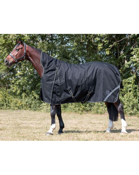 HKM 100gr Highneckdeken Innsbruck m warmtemeter, Zwart