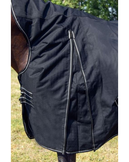 HKM 100gr Highneckdeken Innsbruck m warmtemeter, Zwart