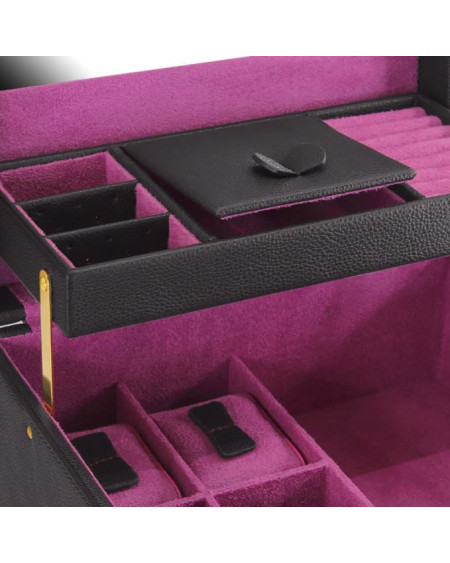 Friedrich Sieraden-/Horlogekoffer Ascot, fijne kunststoffen, donkerbruin 20124-3