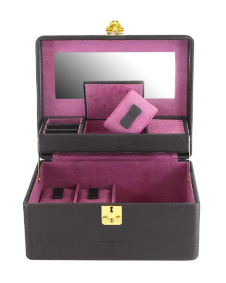 Friedrich Sieraden-/Horlogekoffer Ascot, fijne kunststoffen, donkerbruin 20124-3