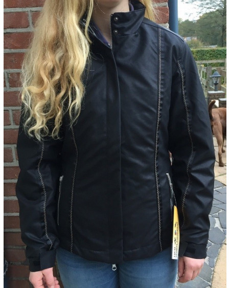 Stoer HKM dames rijjack Valador, Zwart