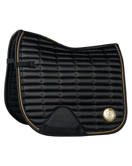 Zadeldek Satin Denici Cavalli Gold, Zwart