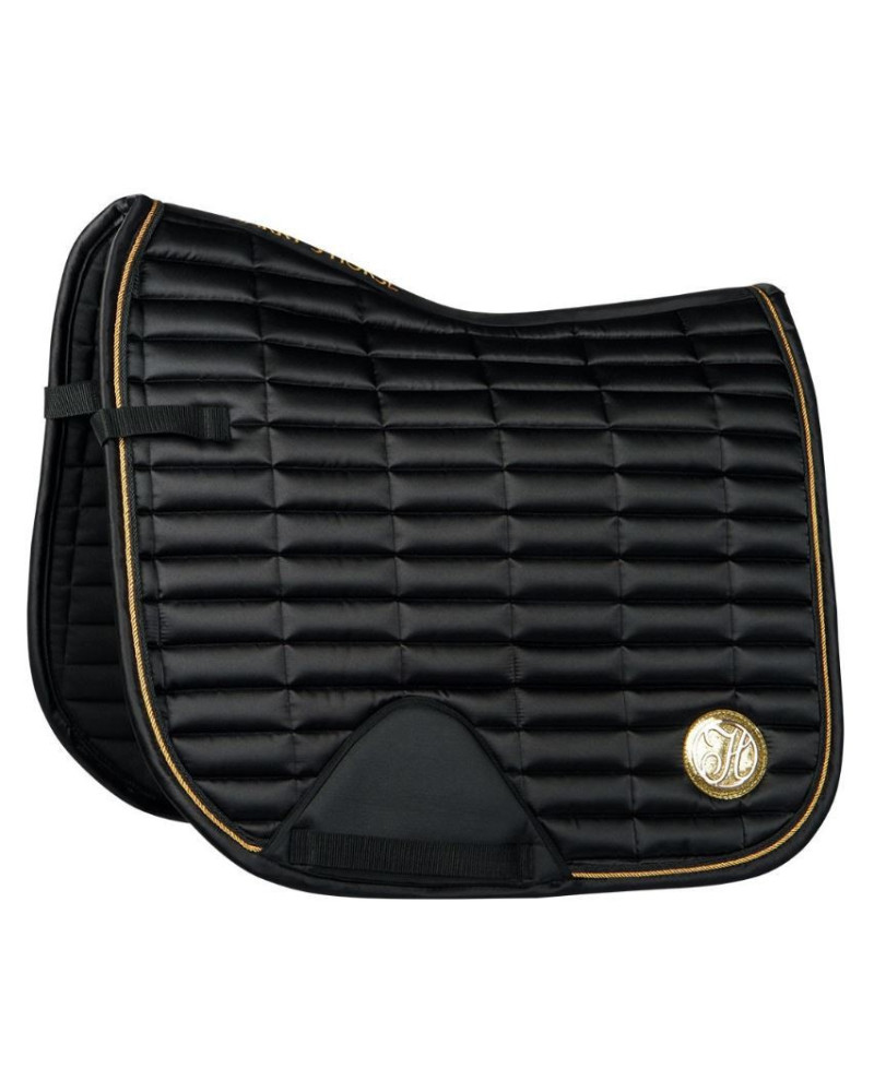 Zadeldek Satin Denici Cavalli Gold, Zwart