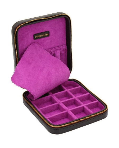 Friedrich Reisetui voor sieraden en horloges Ascot, donkerbruin/fuchsia