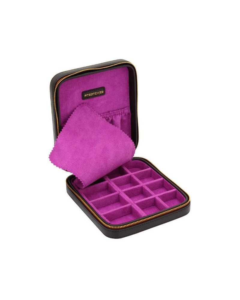 Friedrich Reisetui voor sieraden en horloges Ascot, donkerbruin/fuchsia