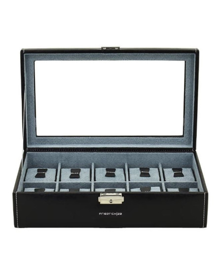 Friedrich horlogedoos Bond voor 10 horloges/armbanden, Zwart,