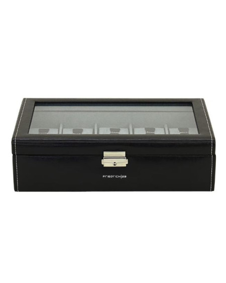 Friedrich horlogedoos Bond voor 10 horloges/armbanden, Zwart,