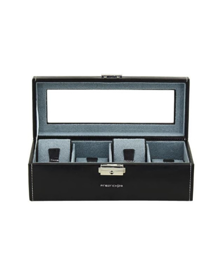 Friedrich Horlogedoos Bond Voor 4 Horloges/Armbanden, Zwart