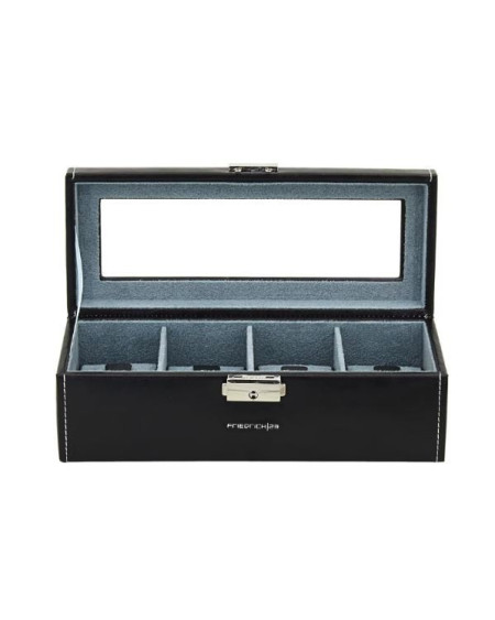 Friedrich Horlogedoos Bond Voor 4 Horloges/Armbanden, Zwart