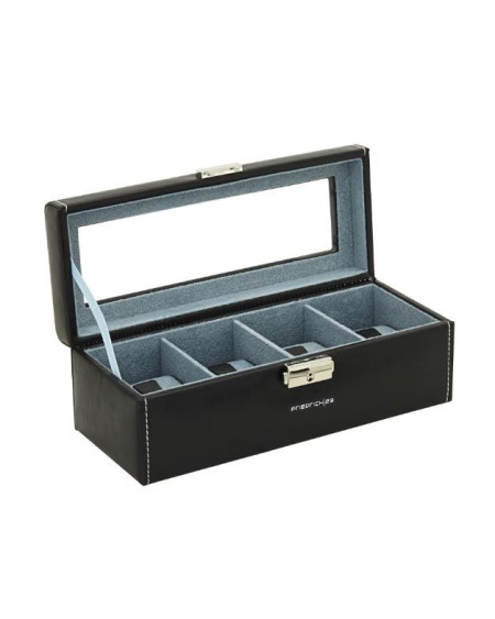 Friedrich Horlogedoos Bond Voor 4 Horloges/Armbanden, Zwart