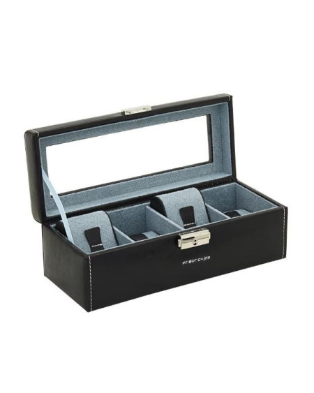 Friedrich Horlogedoos Bond Voor 4 Horloges/Armbanden, Zwart