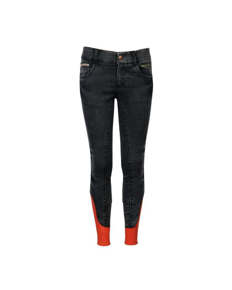 HH Rijbroek LouLou Lyon Denim Full Grip, Jet-Black