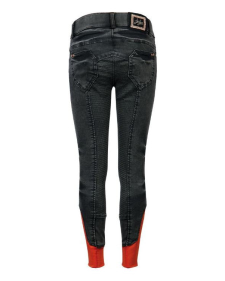 HH Rijbroek LouLou Lyon Denim Full Grip, Jet-Black