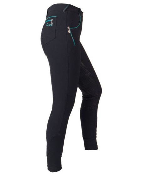 Red Horse rijbroek Zelda, siliconen full seat, nachtblauw