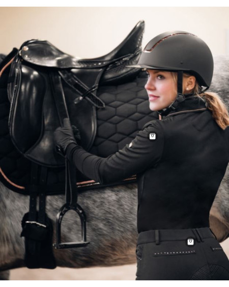 HKM rijbroek Rosegold Glamour Style, siliconen full seat, Zwart