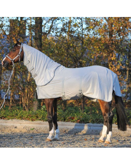 Kavalkade Vliegendeken Met Afneembare Hals/Buikflap, Lichtgrijs