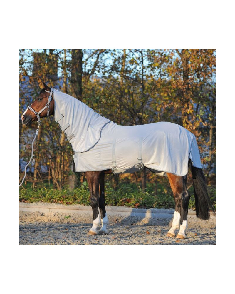 Kavalkade Vliegendeken Met Afneembare Hals/Buikflap, Lichtgrijs