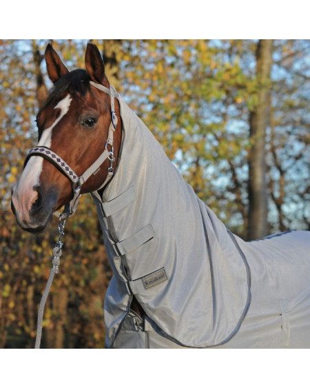 Kavalkade Vliegendeken Met Afneembare Hals/Buikflap, Lichtgrijs