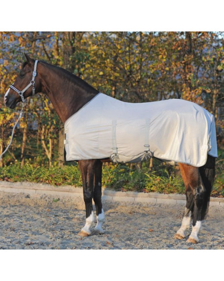 Kavalkade Vliegendeken Met Afneembare Hals/Buikflap, Lichtgrijs