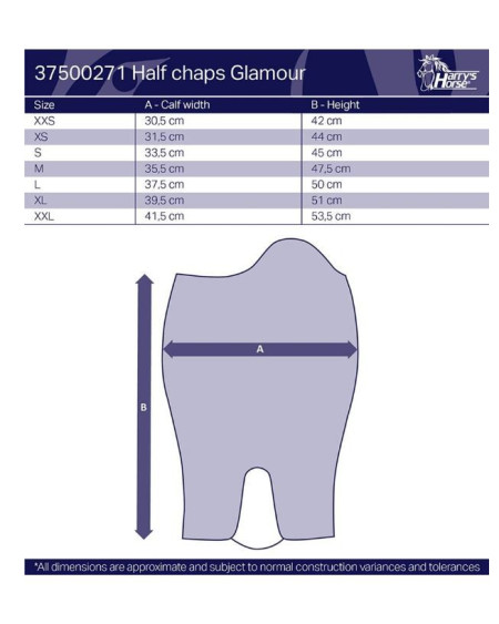 Harry's Horse Minichaps Glamour, Zwart