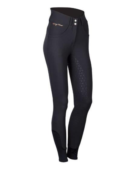 Harry's Horse Rijbroek Malaga Full Grip, Ebony (donkerblauw)