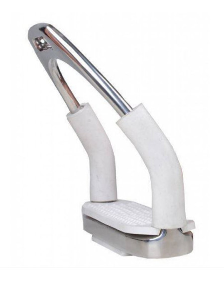 HKM Veiligheidsbeugel RVS, per paar, Zilver/Wit