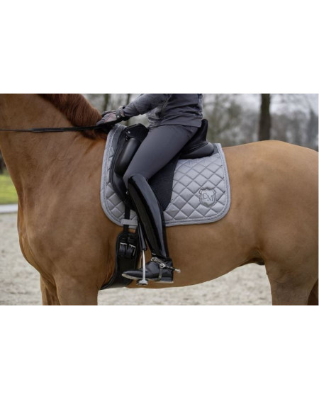 Cavallino Marino zadeldek Topas Velvet-CM Style, Zilvergrijs