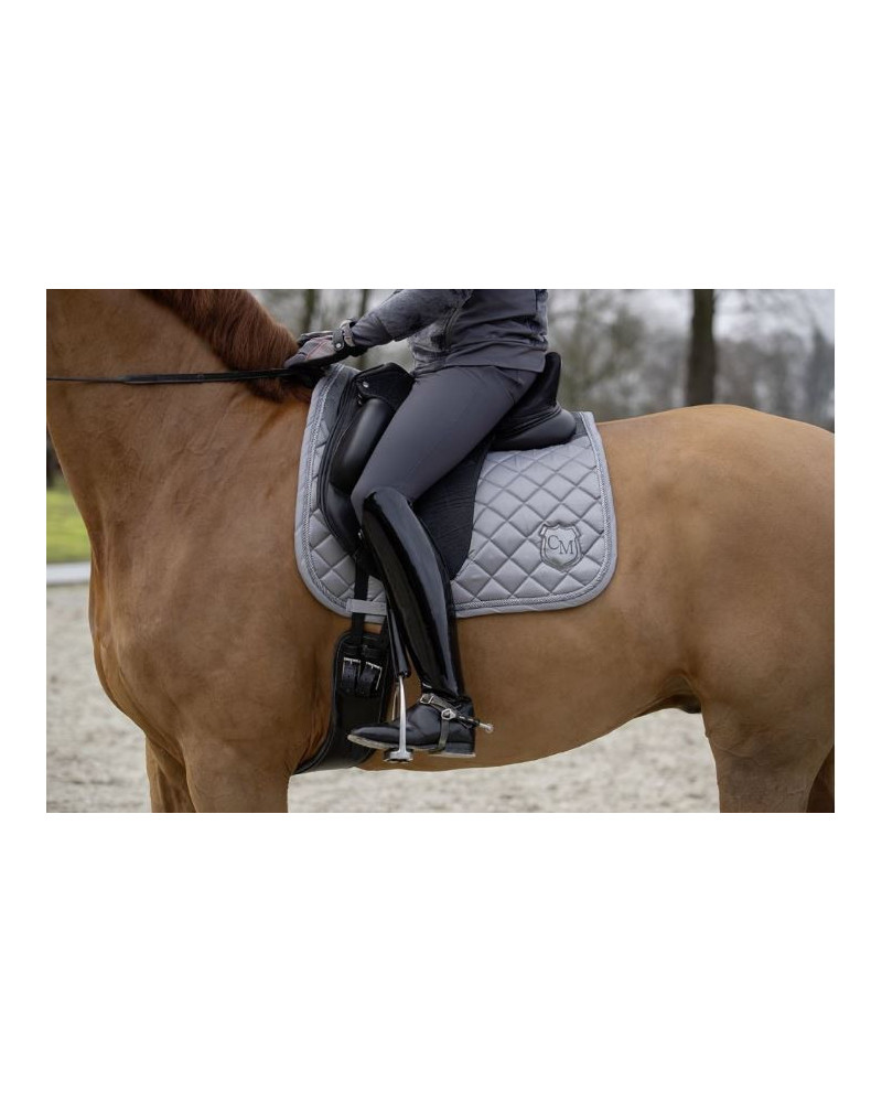 Cavallino Marino zadeldek Topas Velvet-CM Style, Zilvergrijs