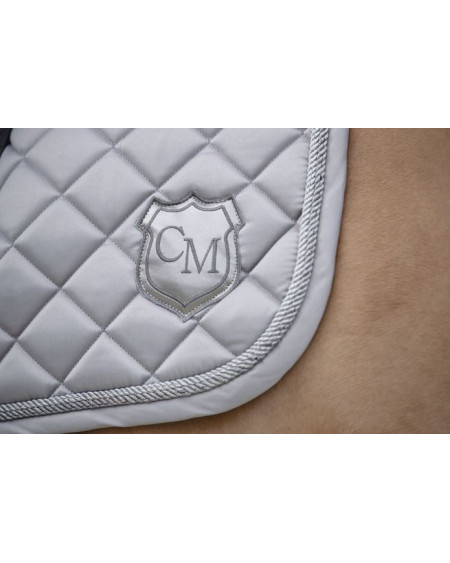 Cavallino Marino zadeldek Topas Velvet-CM Style, Zilvergrijs