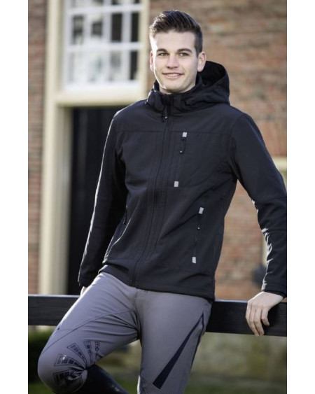 HKM Softshell jack Sport Heren, Zwart