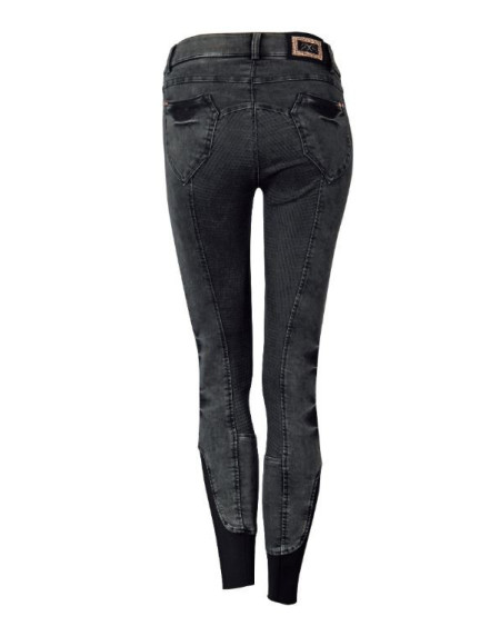 Harry's Horse Rijbroek Denim Crete Full Grip, Zwart