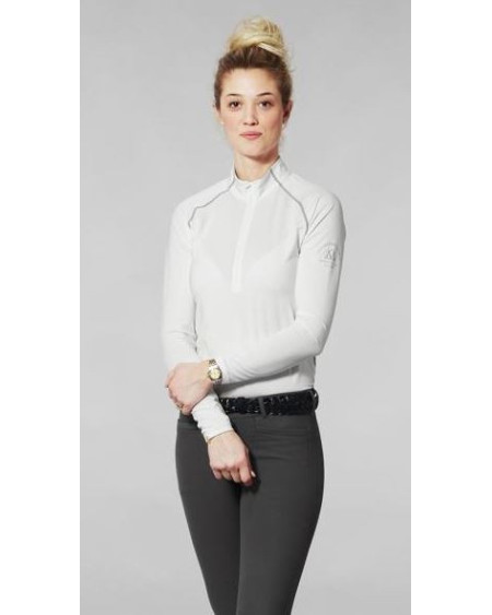 Mountain Horse Move Tech Top, Wit/grijs