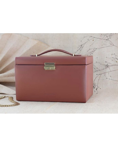 Friedrich Leren Sieraden- En Horlogekoffer Cordoba Middel 26217-3, Elegant Bruin