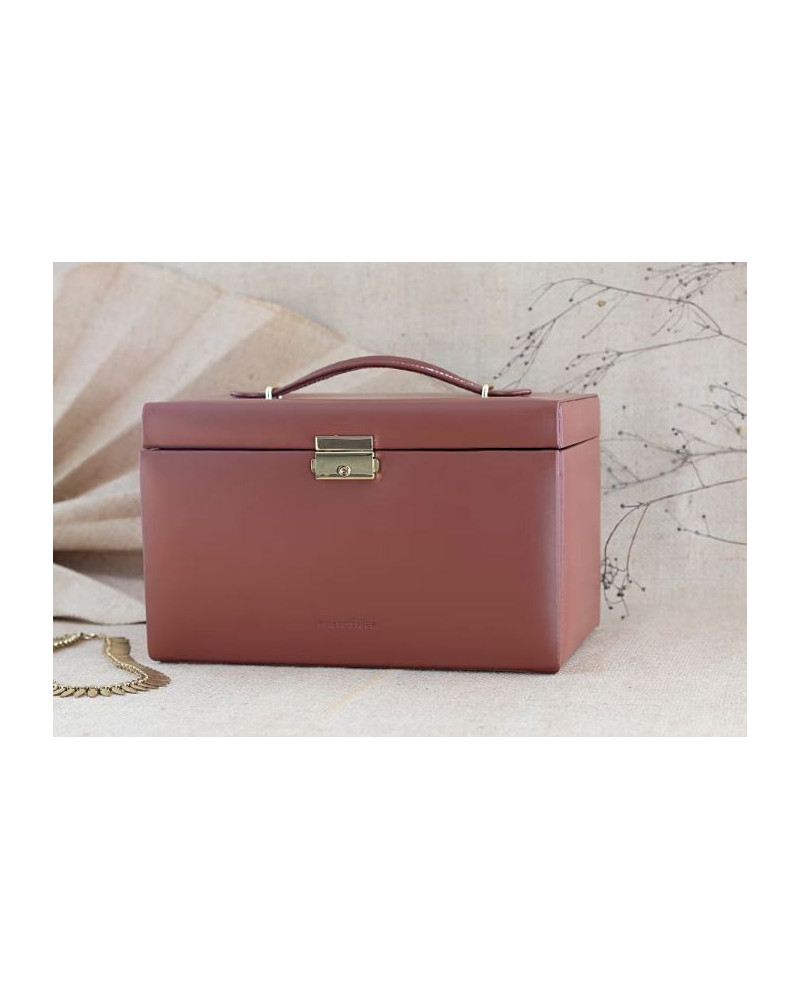 Friedrich Leren Sieraden- En Horlogekoffer Cordoba Middel 26217-3, Elegant Bruin